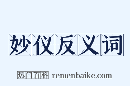 妙仪反义词是什么意思的图片